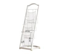Floor-nding Magazine Rack Brochure Display nd Liture nd for Exhibits Office and Any nizat Requ mat Display (Color : White Size : 33x33x98cm)