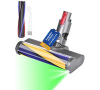 Floor Nozzle for Dyson V7 V8 V10 V11 V15, Electric Floor Brush with LED Deep Cleaning Replacement Brush with 2-in-1 Rollers for Hard Floors and Short Pile Carpets