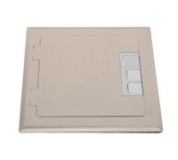 Floor Outlet Cover Plate, Insert Square Recessed Stainless Steel | Silver Minimalist Finish, Protects Electrical Boxes, for Office Corridors and Home Living Areas