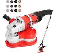 Floor Polishing Machine, Concrete Surfaces Grinder Kit, Wall Floor Sander, 6 Adjustable Speed, Tri-Axis Structure, High-Temperature Resistance Machine+TelescopicPole
