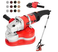 Floor Polishing Machine, Concrete Surfaces Grinder Kit, Wall Floor Sander, 6 Adjustable Speed, Tri-Axis Structure, High-Temperature Resistance Machine+TelescopicPole+VacuumCleaner