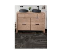 Floor Pops Pack Of 10 Raven Peel &Amp; Stick Floor Tiles One Colour