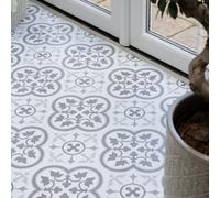 FloorPops Remy Self Adhesive Vinyl Floor Tiles Pack of 10 (0.93sqm) in White | Size: 304.8mm x 304.8mm FloorPops White 304.8mm x 304.8mm