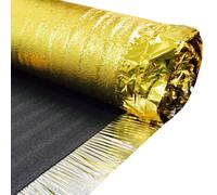 Floor Pro Floorpro 5mm Laminate & Wood Underlay Gold Foil 15M2 Roll (1M X 15M) Airborne / Impact Noise Reduction Moisture Proof Membrane