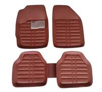 Floor Protection 5pcs Universal PU Leather Car Floor Mats Easy Clean Waterproof Durable All Weather Protection Interior Accessory Carpet Mats Set(Brown-5pcs)