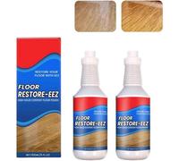 Floor Restore Eez, 150ml Wood Floors Polishing Solution, Flooring Renewal Agent, Flooring Protection Agent for Shine Wood, Laminate, Vinyl,Easy Mop Application (2PCS)