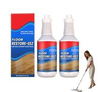 Floor Restore Solution, Multi-purpose Orange Oil Scratch Remover, Liquid Shine Restorer for Hardwood, Laminate, Tile & Parquet, Powerful Stain Removal & Protection (2pc)