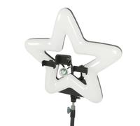 Floor Ring Light, Wireless Remote Control Five Pointed Star Adjustable Color Temp Dimmable RGB Selfie Ring Light 20 Inch with Phone Clips for Video Recording (UK Plug)