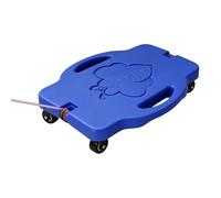 Floor Scooters for Kids - Sensory Glide Board, Balance Training Seat, Safety Handle Handguards, Smooth Rolling Caster Motion, Physical Education Category, Large Blue Square for Gym Activity