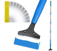 Floor Scraper Heavy Duty, 4" Wide Heavy Duty Scraper Tool, 8-66.5" Adjustable Razor Blade Scraper, 10PCS Extra Metal Blades, Scraper for Cleaning Wall Glass Floor Paint Gum Stains Stickers Linoleum