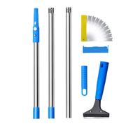 Floor Scraper with Long | Heavy Duty Telescopic Squeegee Tool, Cleaning Tool - For Flooring Tiles Shower Garage Garden Painting Bathroom