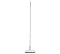 Floor Scrub Brush, 2 in 1 Adjustable Long Handle Cleaning Brush with Squeegee for Home Kitchen Bathroom Patio Hard to Reach Areas, White