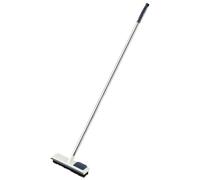 Floor Scrub Brush - Telescopic Handle 2 In 1 Scrape Brush Stiff | Long Handle Floor Scrubbing Brush | Scrub Brush With Long Handle |Floor Grout Scrub Brush With Squeegee | Floor Scrubber Cleaner Brush
