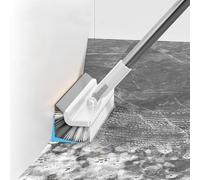 Floor Scrub Brush with Long Handle,3 in 1 Multifunction Scrape Cleaning Brush,180°Rotating Stiff Bristle Floor Brush for Cleaning Wall Corner Patio Bathroom Garage Kitchen Wall Deck Tub Tile (White)