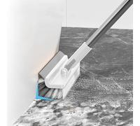 Floor Scrub Brush with Long Handle,3 in 1 Multifunction Scrape Cleaning Brush,180°Rotating Stiff Bristle Floor Brush for Cleaning Wall Corner Patio Bathroom Garage Kitchen Wall Deck Tub Tile (White)