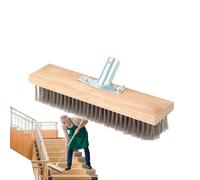 Floor Scrubbing Brush 2 in 1 Scrape and Shower Scrubber - Deck Yard Stiff Bristle Cleaning Brush for Bathroom Kitchen Tub Patio Tile Grout