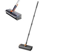 Floor Scrubbing Brush Heavy-Duty with Handle，3 In 1 Carpet Scrubbing Brush of 360° Rotation Head, Adjustable Angled Bristle Floor Brush Scrubber, Bathroom Brushes for Cleaning