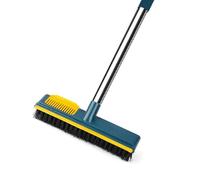 Floor Scrubbing Brush with Squeegee, 2-1 Bathroom Tile Cleaning Brush, Suitable for Cleaning Floors, Bathroom Deck Tile Patio, Living Rooms, Swimming Pool