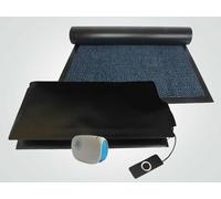 Floor Sensor Pressure MAT Alarm System Mat On Guard IP100CM Single EXIT with Cover MATS for The Elderly and Dementia Care with Portable Receivers. Wireless with Cover Mats (Blue)