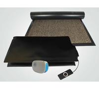 Floor Sensor Pressure MAT Alarm System Mat On Guard IP100CM Single EXIT with Cover MATS for The Elderly and Dementia Care with Portable Receivers. Wireless with Cover Mats (Gold)
