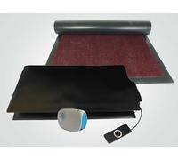 Floor Sensor Pressure MAT Alarm System Mat On Guard IP100CM Single EXIT with Cover MATS for The Elderly and Dementia Care with Portable Receivers. Wireless with Cover Mats (RED)