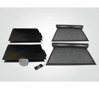 Floor Sensor Pressure MAT Alarm System Mat On Guard IP100DCM Double EXIT & Cover MATS for The Elderly and Dementia Care with Portable Receivers. Wireless with Cover Mats. (Grey)
