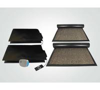 Floor Sensor Pressure MAT Alarm System Mat On Guard IP100DCM Double EXIT & Cover MATS for The Elderly and Dementia Care with Portable Receivers. Wireless with Cover Mats. (Gold)