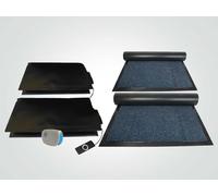 Floor Sensor Pressure MAT Alarm System Mat On Guard IP100DCM Double EXIT & Cover MATS for The Elderly and Dementia Care with Portable Receivers. Wireless with Cover Mats. (Blue)