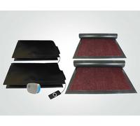 Floor Sensor Pressure MAT Alarm System Mat On Guard IP100DCM Double EXIT & Cover MATS for The Elderly and Dementia Care with Portable Receivers. Wireless with Cover Mats. (RED)