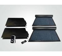 Floor Sensor Pressure MAT Alarm System Mat On Guard IP200DCM Double EXIT & Cover MATS for The Elderly and Dementia Care with Plug-in Receivers. Wireless with Cover Mats. (Blue)
