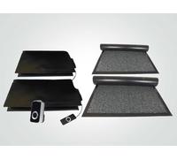 Floor Sensor Pressure MAT Alarm System Mat On Guard IP200DCM Double EXIT & Cover MATS for The Elderly and Dementia Care with Plug-in Receivers. Wireless with Cover Mats. (Grey)