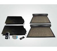Floor Sensor Pressure MAT Alarm System Mat On Guard IP300DCM Double EXIT & Cover MATS for The Elderly and Dementia Care with Portable & Plug-in Receivers with Cover Mats. (Gold)