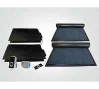 Floor Sensor Pressure MAT Alarm System Mat On Guard IP300DCM Double EXIT & Cover MATS for The Elderly and Dementia Care with Portable & Plug-in Receivers with Cover Mats. (Blue)