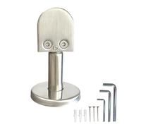 Floor Shower Glass Support Bar with Allen Key and Screw, Frameless Vitreous Fixed Stabilizer for Badroom, Panel Reinforce Holder(2 Pcak,48mm(1 7/8"))