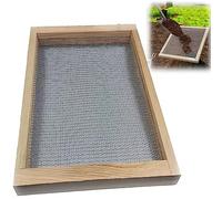 Floor Sieve for Gardening, Wooden Floor Sieve, Hand-Held Garden Sieve for Compost, Solid Wood Gravel Sieve & Mesh Compost Sieve for Soil, Stones, Compost, Weeds, Sand, Gravel and Seeds (50 x 44)