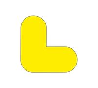 Floor Signals - Floor Adhesive Sign, Warning Stickers, Safety Sign, Floor Signal Markers - L - H.200 x W.200 - Pack of 10 - Yellow