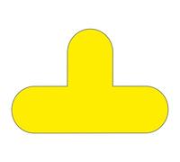 Beaverswood Floor Signalling 200 x 300m M Yellow "T", Pack of 10