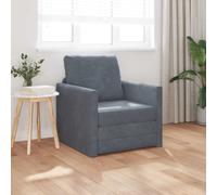 Floor Sofa Bed Dark Grey Velvet 1-Seater Convertible Low Profile 74x77x81cm Eco