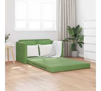 Floor Sofa Bed Light Green Velvet 2-Seater 122x70x60 cm Convertible Plush