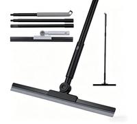 Floor Squeegee, 14 Inch Floor Squeegee Broom with 53 Inch Long Handle, Floor Scraper Rubber Broom for Garage, Tile, Deck, Bathroom,Outdoor,Window, Glass