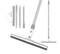 Floor Squeegee, 140 cm Squeegee Broom with Long Handle Water Slide Shower Squeegee Window Squeegee Water Wiper Best for Washing, Drying, Bathroom, Wet Room, Floor - White