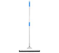 Floor Squeegee Silver Blue Steel & Rubber 55x119.5cm Telescopic Handle Ergonomic