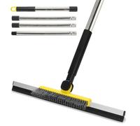 Floor Squeegee Broom, Long Handle Rubber Water Wiper Mop for Concrete Floor