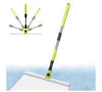 Floor Squeegee for Concrete Floor, with 51 Long Handle Floor Squeegee for Tile Floor, Flex Broom for Concrete Floor,Bathroom Tile