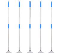 Floor Squeegee Handle Silver Blue 119.5cm Steel Plastic 3cm Diameter NonSlip