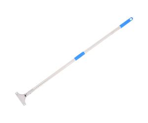 Floor Squeegee Handle Silver Blue 119.5cm Steel Plastic 3cm Non-Slip Durable