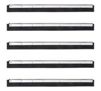Floor squeegee head 5pcs Silver/Black 55x2x5cm Steel & Rubber Durable Heavy-Duty