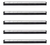 Floor Squeegee Head Set 5 pcs Silver & Black Steel Rubber 75x2x5 cm Durable