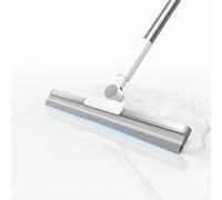 Floor Squeegee & Pet Hair Remover with Flexible 42cm Rubber Blade | 133cm Stainless Steel Handle & 180° Swivel Head | Long-Handle Floor Wiper for Bathrooms, Tiles, Showers, Windows & Hard Floors