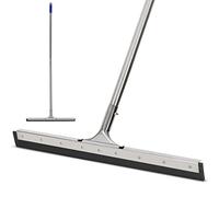 Floor Squeegee Scrubber 55inch Long Stainless Steel Handle with 22inch Wide Silicon Rubber Blade - Perfect Squeegee Broom for Floor Washing and Drying Shower Glass, Marble, Wood Surfaces